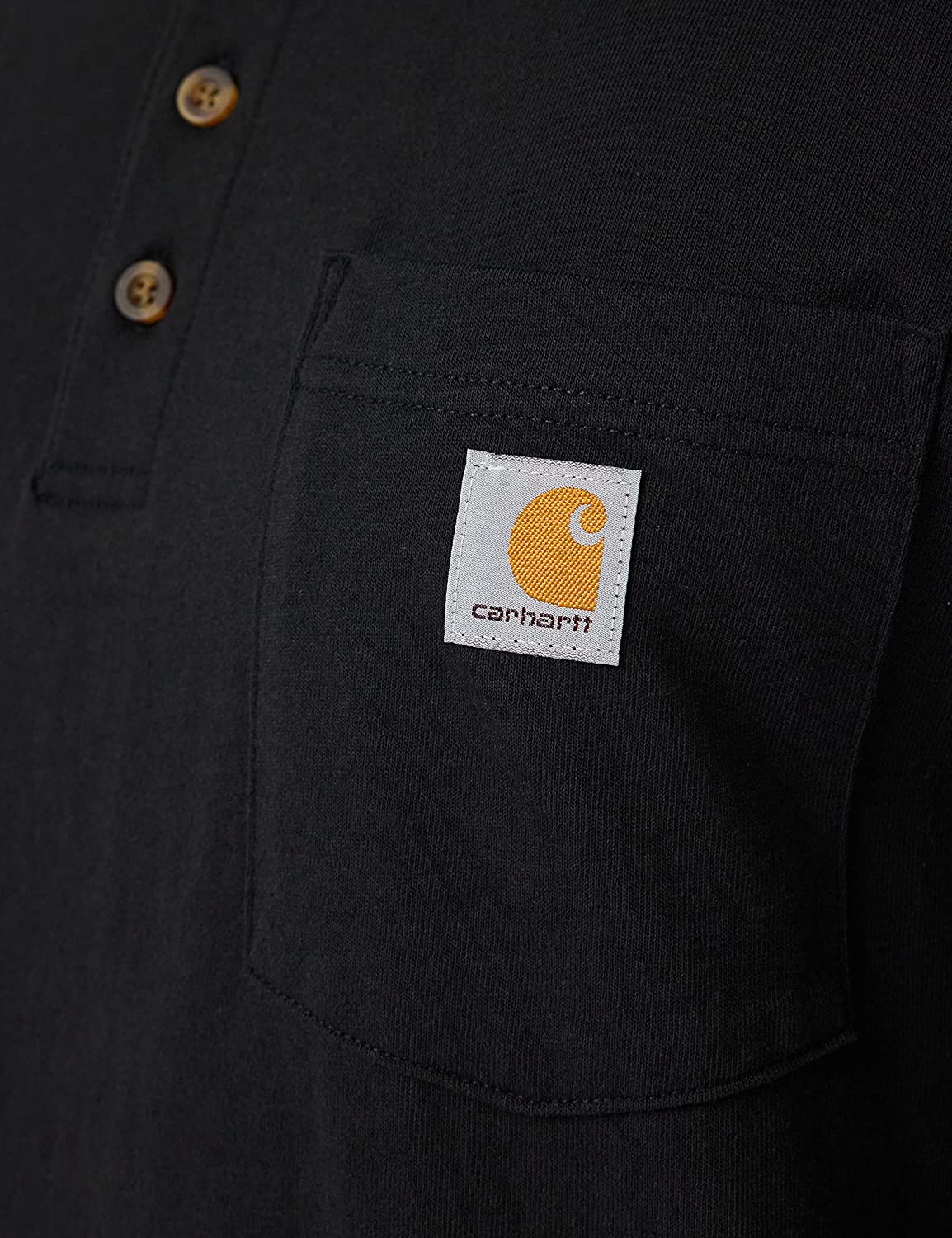 Carhartt Men's Loose Fit Heavyweight Long-Sleeve Pocket Henley T-Shirt - Image 9